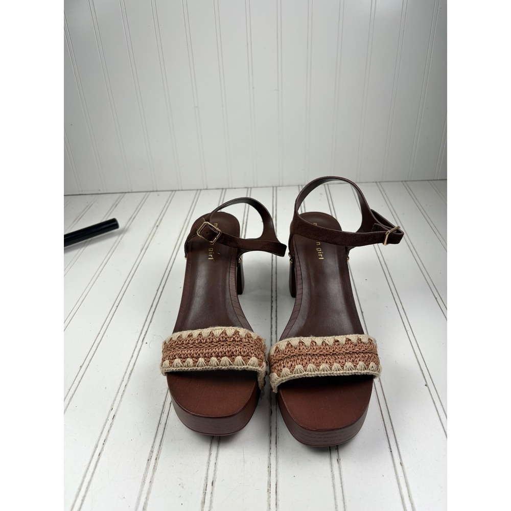 Madden Girl Vintage Y2K Boho Brown Woven Platform Sandals Women's Size 9.5 - Picture 8 of 10
